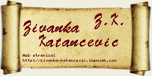 Živanka Katančević vizit kartica